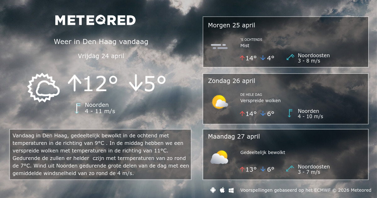 Weer Den Haag per uur - tameteo.nl | Meteored